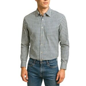 Hugo Boss Sharp Fit Mens Preppy‎ Long Sleeve Plaid Dress Shirt Large
